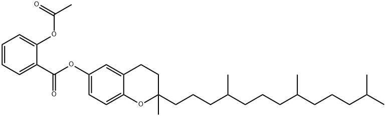 Benzoic acid, 2-(acetyloxy)-, 3,4-dihydro-2-methyl-2-(4,8,12-trimethyl tridecyl)-2H-1-benzopyran-6-yl ester 结构式
