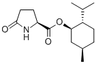 5-オキソ-L-プロリン(1R)-5β-メチル-2α-(1-メチルエチル)シクロヘキシル 化学構造式