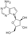 4-アミノ-7-(β-D-アラビノフラノシル)-7H-ピロロ[2,3-d]ピリミジン 化学構造式