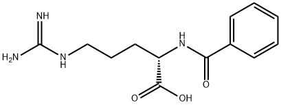 rac-(2R*)-2-(ベンゾイルアミノ)-5-グアニジノペンタン酸 化学構造式