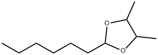 2-hexyl-4,5-dimethyl-1,3-dioxolane Structure