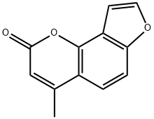 4-メチル-2H-フロ[2,3-h]-1-ベンゾピラン-2-オン 化学構造式