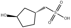 Cyclopentanemethanesulfonic acid, 3-hydroxy-, trans- (9CI) 结构式