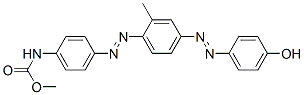 Carbamic acid, [4-[[4-[(4-hydroxyphenyl) azo]-2-methylphenyl]azo]phenyl]-, methyl ester Structure