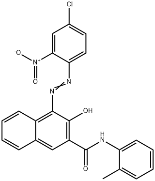 4-[(4-氯-2-硝基苯基)偶氮]-3-羟基-N-(2-甲基苯基)-2-萘甲酰胺, 6471-50-7, 结构式