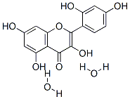 2-(2,4-二羟基苯基)-3,5,7-三羟基-4H-1-苯并吡喃-4-酮的二水合物, 6472-38-4, 结构式