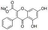 sodium 5,7-dihydroxy-4-oxo-3-phenyl-4H-1-benzopyran-2-carboxylate Structure