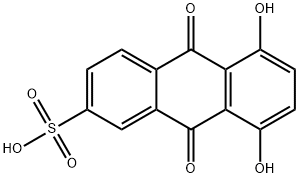 5,8-dihydroxy-9,10-dioxo-9,10-dihydroanthracene-2-sulfonic acid Struktur