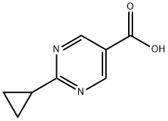 5-Pyrimidinecarboxylic acid, 2-cyclopropyl- (9CI) Structure