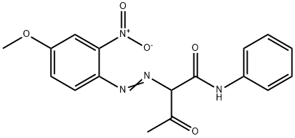 2-[(4-methoxy-2-nitrophenyl)azo]acetoacetanilide Struktur