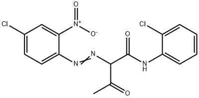 2-[(4-クロロ-2-ニトロフェニル)アゾ]-N-(2-クロロフェニル)-3-オキソブタンアミド 化学構造式