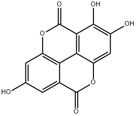 1,2,7-Trihydroxy-[1]benzopyrano[5,4,3-cde][1]benzopyran-5,10-dione Struktur