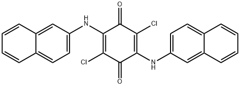 2,5-Dichloro-3,6-bis[(2-naphthalenyl)amino]-2,5-cyclohexadiene-1,4-dione Structure