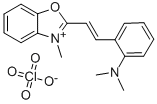 2-[4-(二甲基氨基)苯乙烯基]-N-甲基苯并恶唑 高氯酸盐 结构式