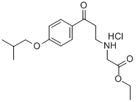 N-(3-(4-(2-Methylpropoxy)phenyl)-3-oxopropyl)glycine ethyl ester hydro chloride 结构式