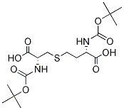 3,3'-disulfanediylbis(2-(tert-butoxycarbonylamino)propanoic acid) 结构式