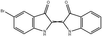 5-ブロモ-Δ2,2'(3H,3'H)-ビ[1H-インドール]-3,3'-ジオン 化学構造式