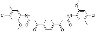 N,N'-ビス(4-クロロ-5-メチル-2-メトキシフェニル)-β,β'-ジオキソ-1,4-ベンゼンジプロピオンアミド 化学構造式