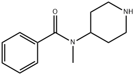 N-甲基-N-(哌啶-4-基)苯甲酰胺 结构式