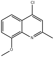 4クロロ8メトキシ2メチルキノリン 化学構造式