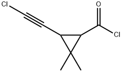 Cyclopropanecarbonyl chloride, 3-(chloroethynyl)-2,2-dimethyl- (9CI) 结构式