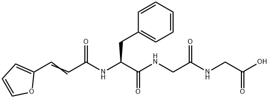 N-[3-(2-フリル)アクリロイル]-PHE-GLY-GLY 化学構造式