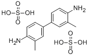 [3,3'-dimethyl[1,1'-biphenyl]-4,4'-diyl]diammonium bis(hydrogen sulphate) 结构式