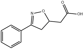 4,5-DIHYDRO-3-PHENYL-5-ISOXAZOLEACETICACID, 6501-72-0, 结构式