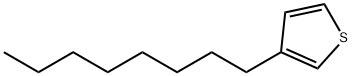 3-n-オクチルチオフェン 化学構造式