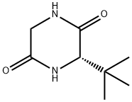 (S)-3-叔丁基-2,5-哌嗪二酮, 65050-07-9, 结构式