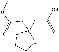 2,2'-(1,3-二氧戊环-2,2-二基)二乙酸二甲酯 结构式