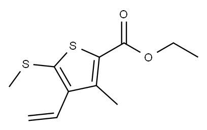 ETHYL 3-METHYL-5-(METHYLTHIO)-4-VINYLTHIOPHENE-2-CARBOXYLATE Structure