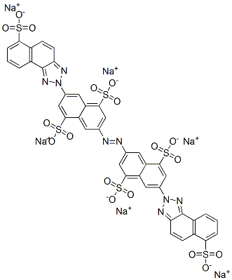 hexasodium 3,3'-azobis[7-(6-sulphonato-2H-naphtho[1,2-d]triazol-2-yl)naphthalene-1,5-disulphonate] Structure