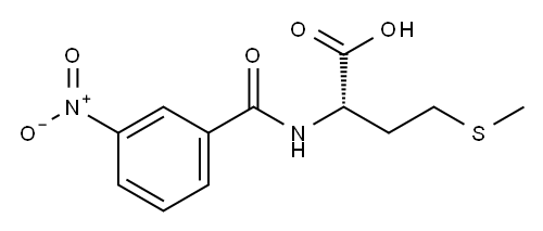 4-(甲基硫烷基)-2-[(3-硝基苯基)甲酰氨基]丁酸 结构式