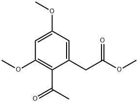 Benzeneacetic acid, 2-acetyl-3,5-dimethoxy-, methyl ester Struktur