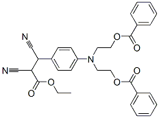 ethyl 3-[4-[bis[2-(benzoyloxy)ethyl]amino]phenyl]-2,3-dicyanopropionate 结构式