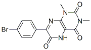 2,4,6(3H)-Pteridinetrione,  7-(4-bromophenyl)-1,5-dihydro-1,3-dimethyl- 结构式