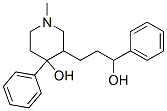 1-Methyl-3-(3-hydroxy-3-phenylpropyl)-4-phenyl-4-piperidinol 结构式