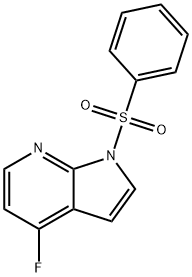 4-氟-1-(苯基磺酰基)-1H-吡咯并[2,3-B]吡啶 结构式