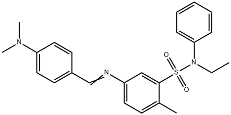 4-[[[4-(dimethylamino)phenyl]methylene]amino]-N-ethyl-N-phenyltoluene-2-sulphonamide 结构式