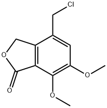 4-(氯甲基)-6,7-二甲氧基-3H-1-异苯并呋喃酮 结构式