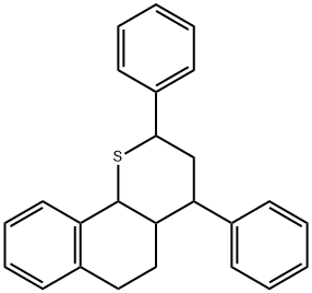 3,4,4a,5,6,10b-Hexahydro-2,4-diphenyl-2H-naphtho(1,2-b)thiopyran Structure
