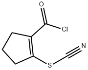 Thiocyanic acid, 2-(chlorocarbonyl)-1-cyclopenten-1-yl ester (9CI) 结构式