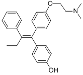 (Z)-1-(4-ヒドロキシフェニル)-1-[4-[2-(ジメチルアミノ)エトキシ]フェニル]-2-フェニル-1-ブテン 化学構造式