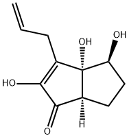 1(3aH)-Pentalenone, 4,5,6,6a-tetrahydro-2,3a,4-trihydroxy-3-(2-propenyl)-, (3aR,4S,6aR)- (9CI) 结构式
