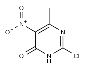 2-氯-6-甲基-5-硝基-4(1H)-嘧啶酮 结构式