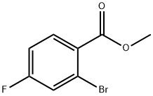 2-ブロモ-4-フルオロ安息香酸メチル 化学構造式