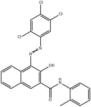 3-ヒドロキシ-N-(2-メチルフェニル)-4-[(2,4,5-トリクロロフェニル)アゾ]-2-ナフタレンカルボアミド 化学構造式