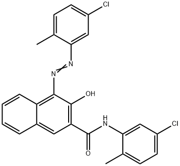 N-(5-クロロ-2-メチルフェニル)-4-[(5-クロロ-2-メチルフェニル)アゾ]-3-ヒドロキシ-2-ナフタレンカルボアミド 化学構造式