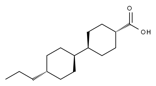 trans-4'-Propyl-(1,1'-bicyclohexyl)-4-carboxylic acid Struktur